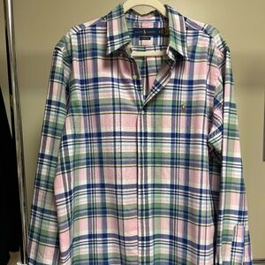 Polo Ralph Lauren Classic Fit Plaid Oxford Shirt L